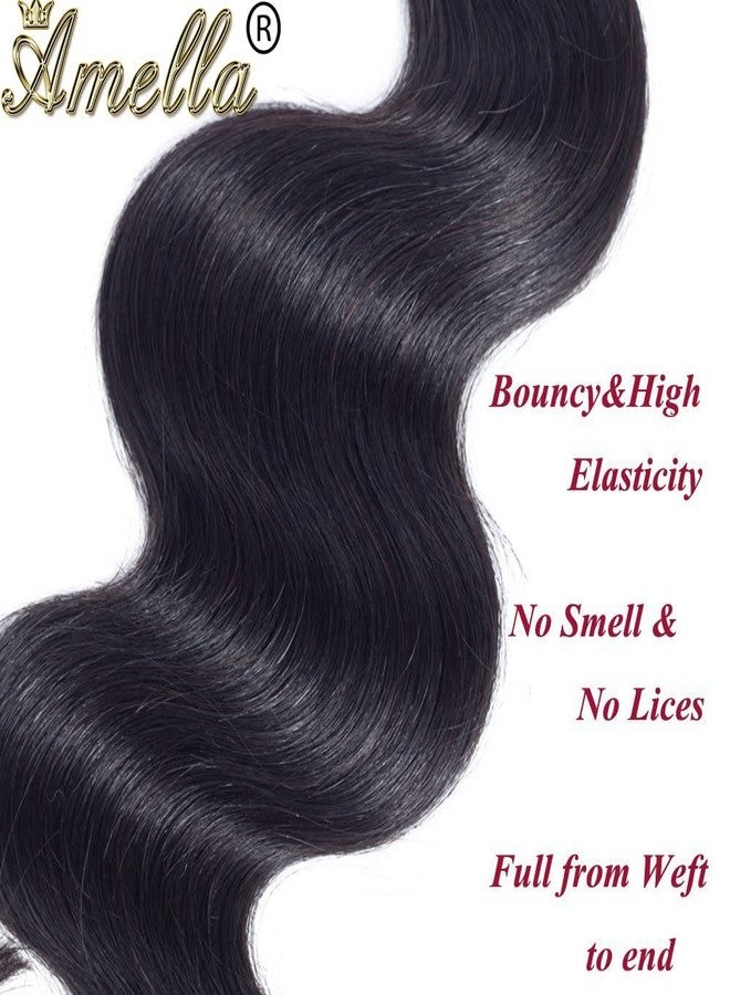 Amella Hair 8A Brazilian Body Wave Human Hair 4 Bundles (12 14 16 18) Brazilian Virgin Remy Hair Weave Bundles Unprocessed Body Wave Virgin Bundles Remy Extensions - Image 5